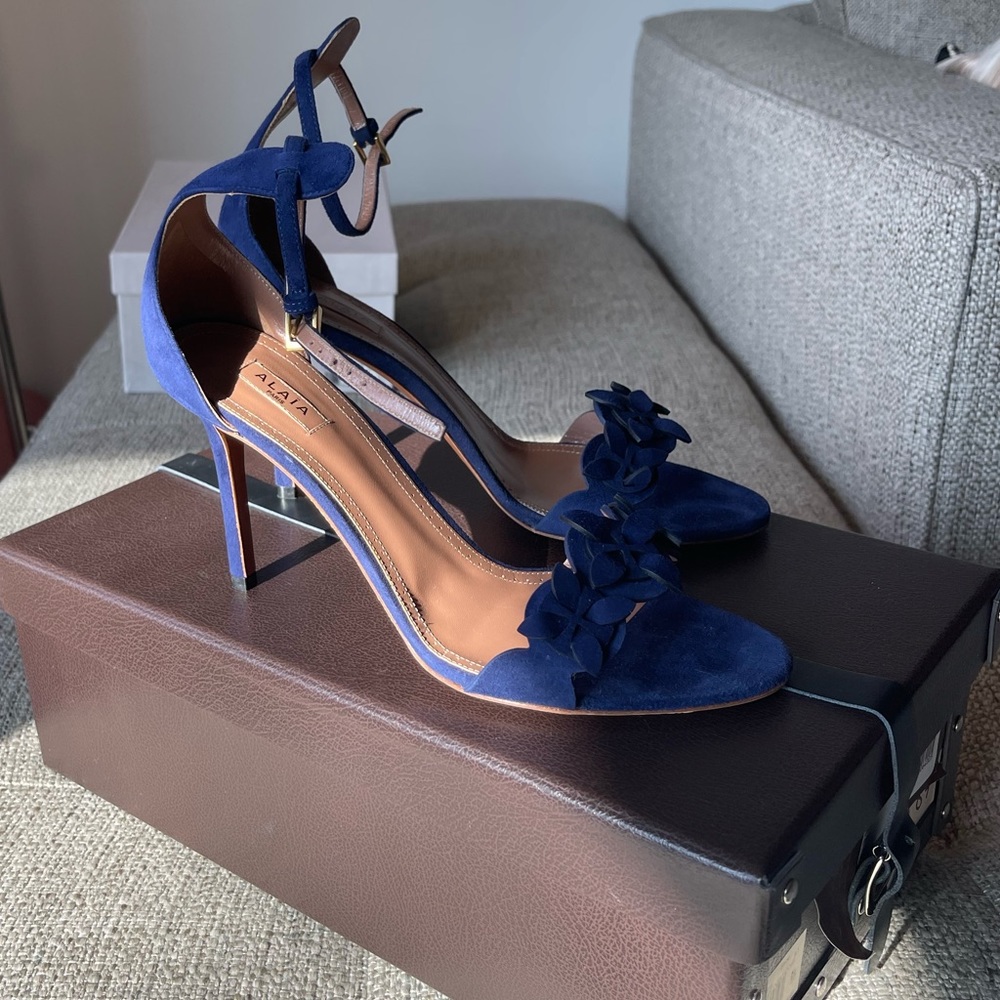 Alaia suede heeled sandals